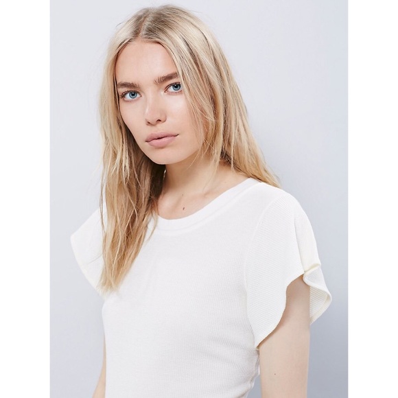 NWT Free People Flutter Sleeve Top large - Picture 6 of 7